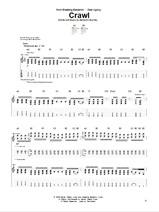 Crawl (Guitar Tab) von Breaking Benjamin