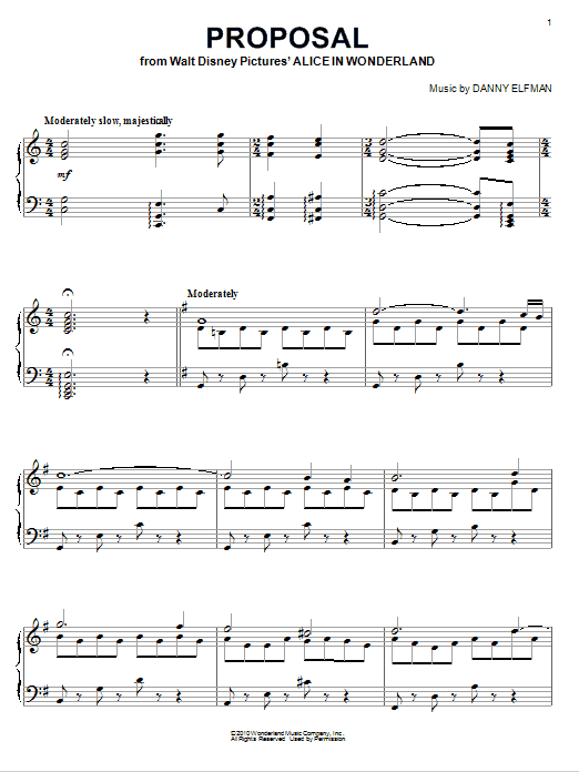 Proposal (Piano Solo) von Danny Elfman