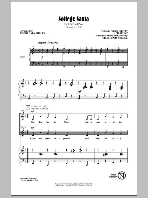 Solfege Santa (2-Part Choir) von Cristi Cary Miller