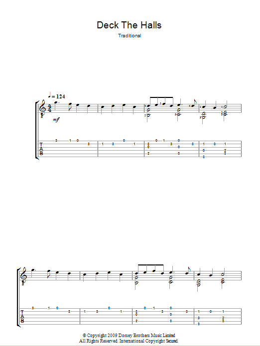 Deck The Halls (Guitar Tab) von Traditional