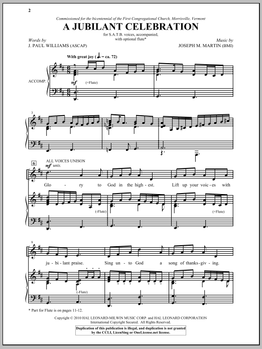 A Jubilant Celebration (SATB Choir) von Joseph M. Martin