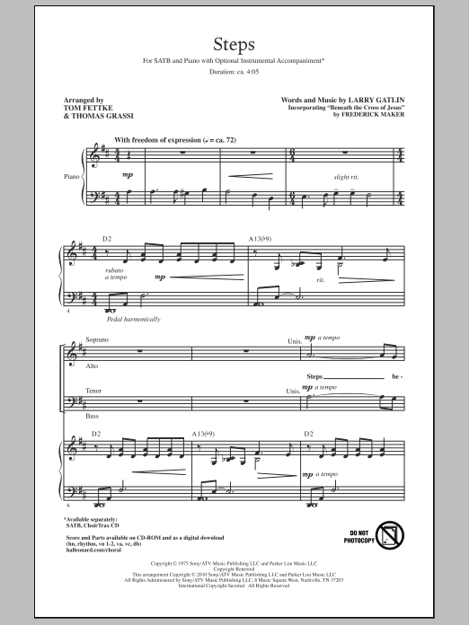 Steps (SATB Choir) von Tom Fettke
