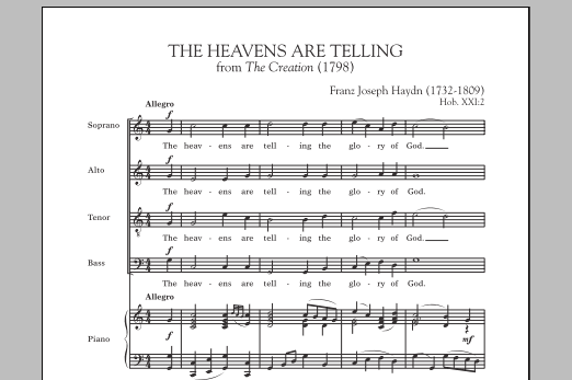 The Heavens Are Telling (SATB Choir) von Franz Joseph Haydn