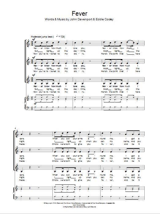 Fever (SSA Choir) von Peggy Lee