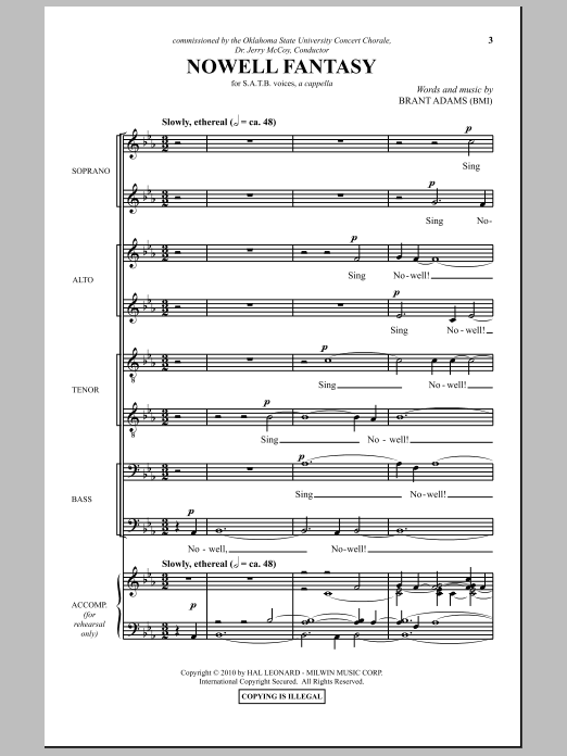 Nowell Fantasy (SATB Choir) von Brant Adams