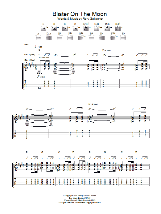 Blister On The Moon (Guitar Tab) von Taste