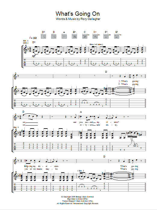 What's Going On (Guitar Tab) von Taste