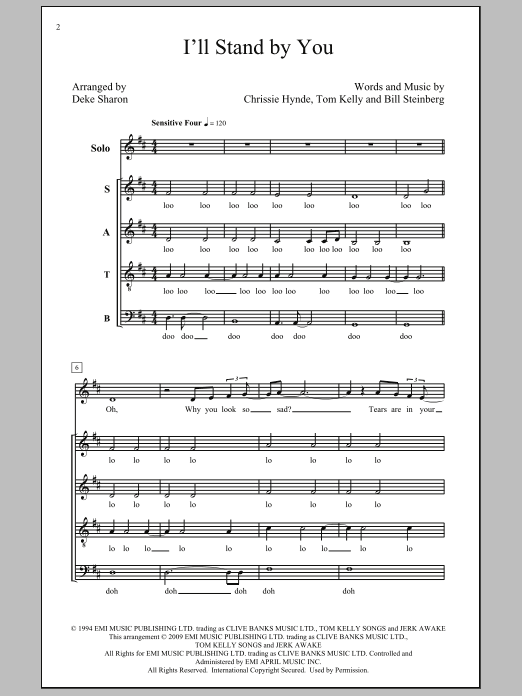 I'll Stand By You (SATB Choir) von Deke Sharon