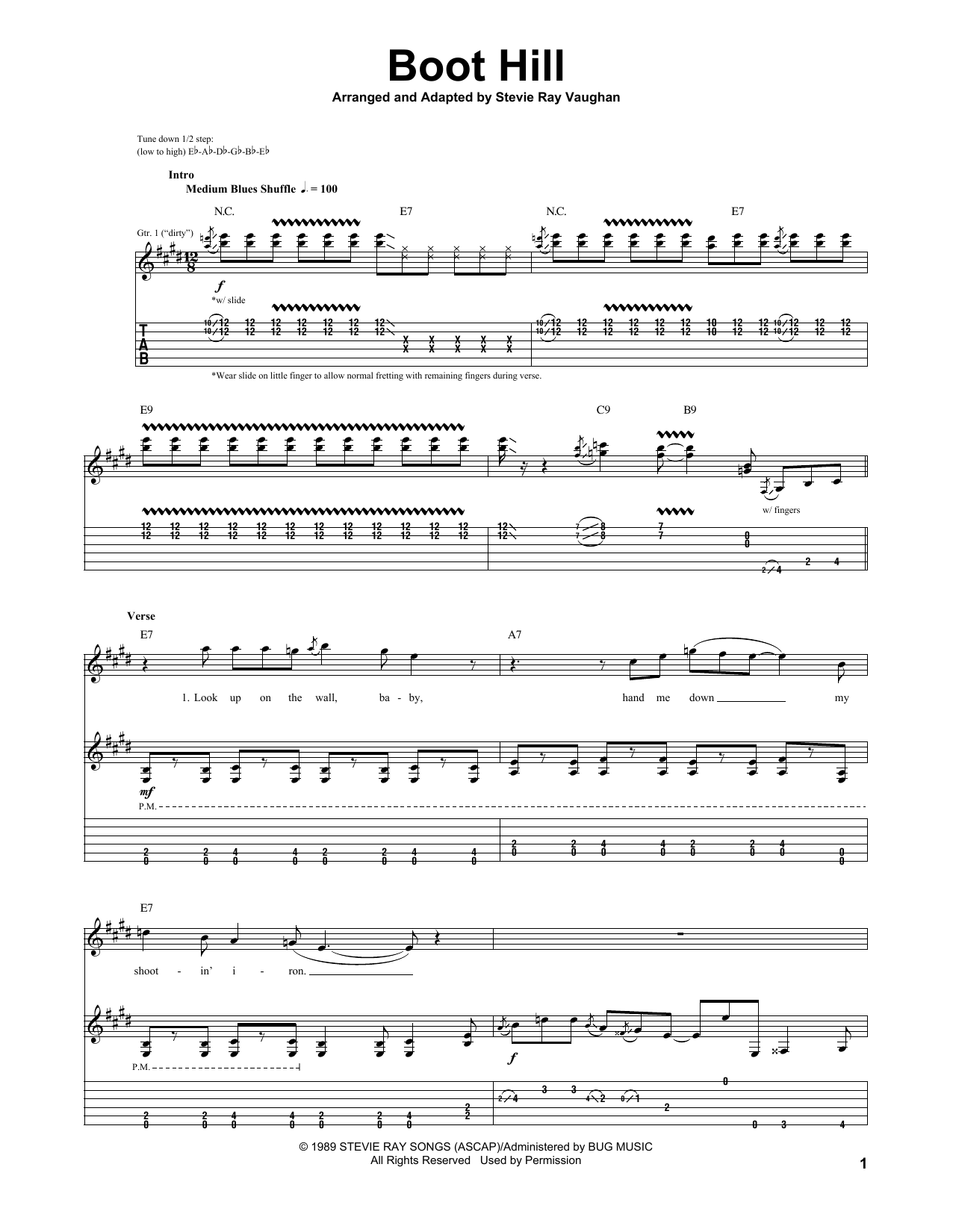 Boot Hill (Guitar Tab) von Stevie Ray Vaughan