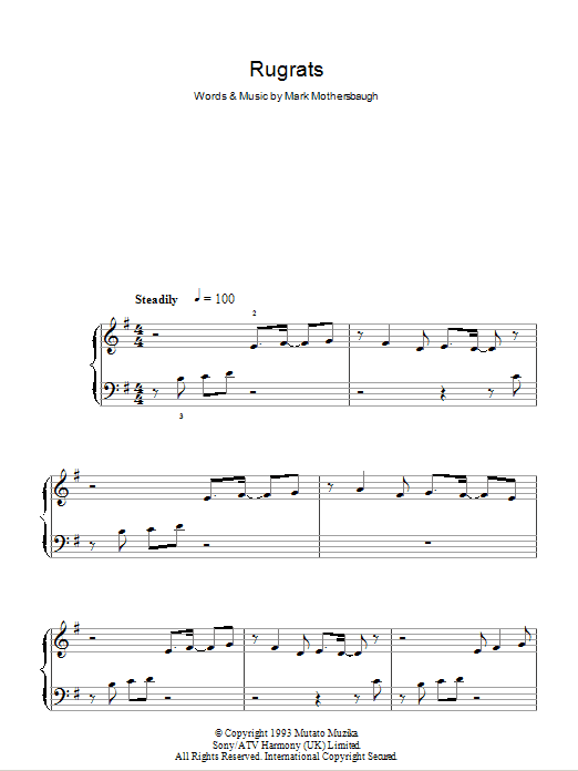 Rugrats (Easy Piano) von Mark Mothersbaugh