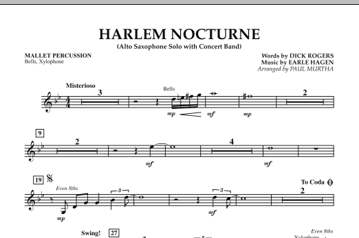 Harlem Nocturne (Alto Sax Solo with Band) - Mallet Percussion (Concert Band) von Paul Murtha