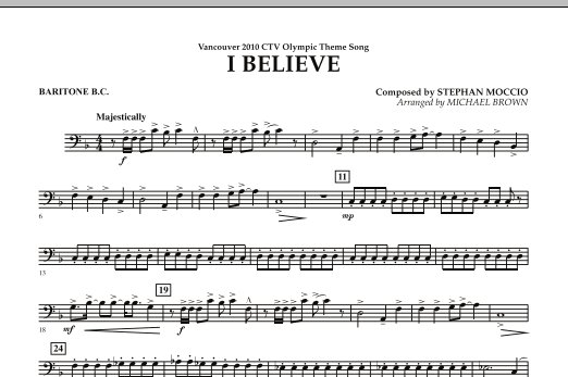 I Believe (Vancouver 2010 CTV Olympic Theme Song) - Baritone B.C. (Concert Band) von Michael Brown