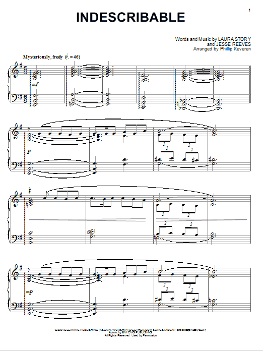 Indescribable [Jazz version] (arr. Phillip Keveren) (Piano Solo) von Chris Tomlin