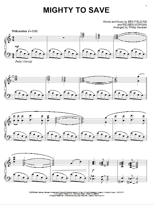 Mighty To Save [Jazz version] (arr. Phillip Keveren) (Piano Solo) von Hillsong Worship