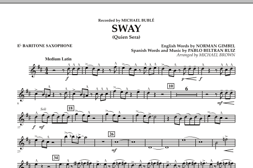 Sway (Quien Sera) - Eb Baritone Saxophone (Concert Band) von Michael Brown