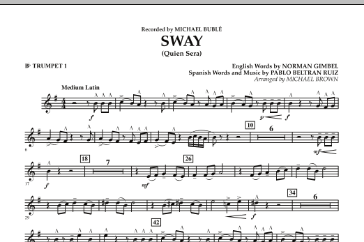 Sway (Quien Sera) - Bb Trumpet 1 (Concert Band) von Michael Brown