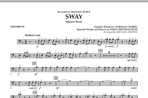 Sway (Quien Sera) - Trombone (Concert Band) von Michael Brown