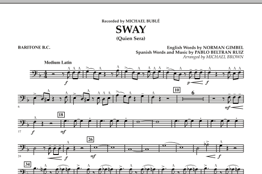 Sway (Quien Sera) - Baritone B.C. (Concert Band) von Michael Brown