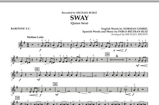 Sway (Quien Sera) - Baritone T.C. (Concert Band) von Michael Brown