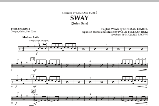 Sway (Quien Sera) - Percussion 2 (Concert Band) von Michael Brown