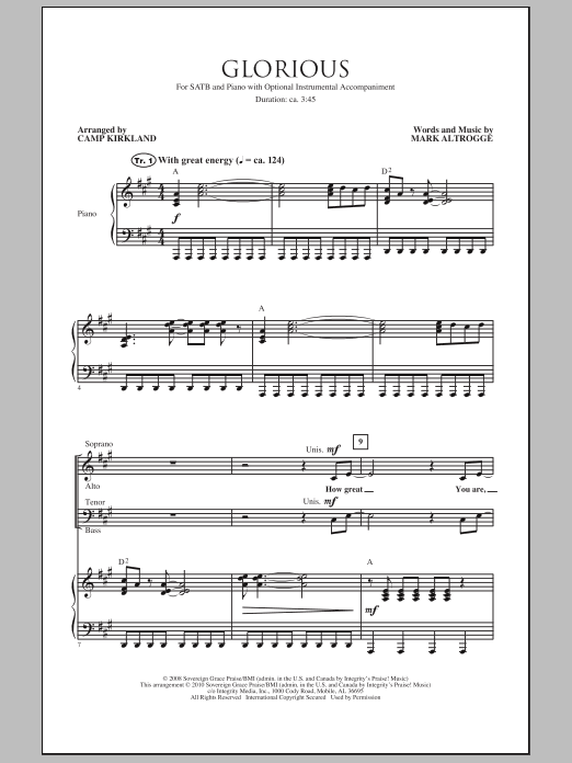 Glorious (SATB Choir) von Camp Kirkland