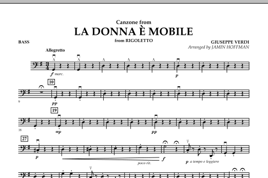 La Donna e Mobile (from Rigoletto) - Bass (Orchestra) von Jamin Hoffman