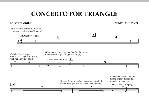 Concerto For Triangle - Solo Triangle (Orchestra) von Mike Hannickel