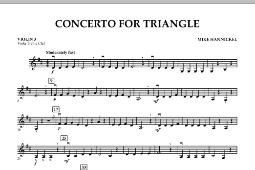 Concerto For Triangle - Violin 3 (Viola Treble Clef) (Orchestra) von Mike Hannickel