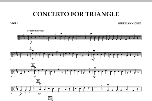 Concerto For Triangle - Viola (Orchestra) von Mike Hannickel