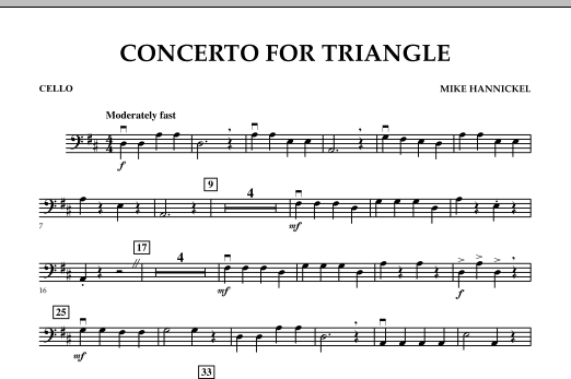 Concerto For Triangle - Cello (Orchestra) von Mike Hannickel