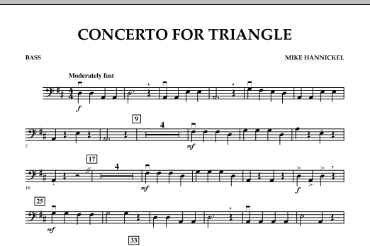 Concerto For Triangle - Bass (Orchestra) von Mike Hannickel