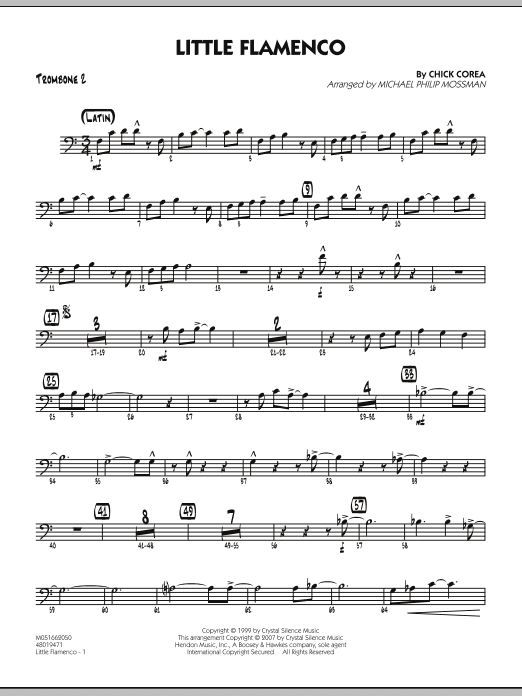 Little Flamenco - Trombone 2 (Jazz Ensemble) von Michael Philip Mossman