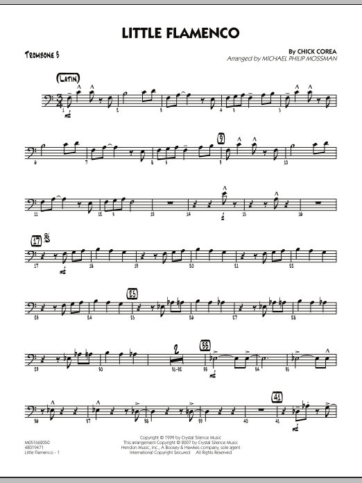 Little Flamenco - Trombone 3 (Jazz Ensemble) von Michael Philip Mossman