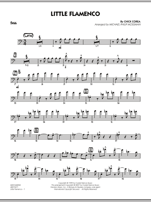 Little Flamenco - Bass (Jazz Ensemble) von Michael Philip Mossman
