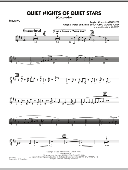 Quiet Nights Of Quiet Stars (Corcovado) - Trumpet 2 (Jazz Ensemble) von Paul Murtha