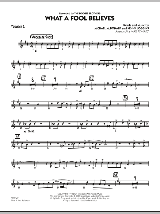 What A Fool Believes - Trumpet 2 (Jazz Ensemble) von Mike Tomaro