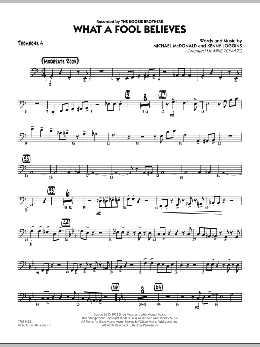 What A Fool Believes - Trombone 4 (Jazz Ensemble) von Mike Tomaro