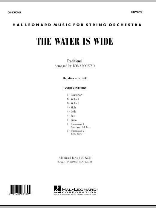 The Water Is Wide - Full Score (Orchestra) von Bob Krogstad