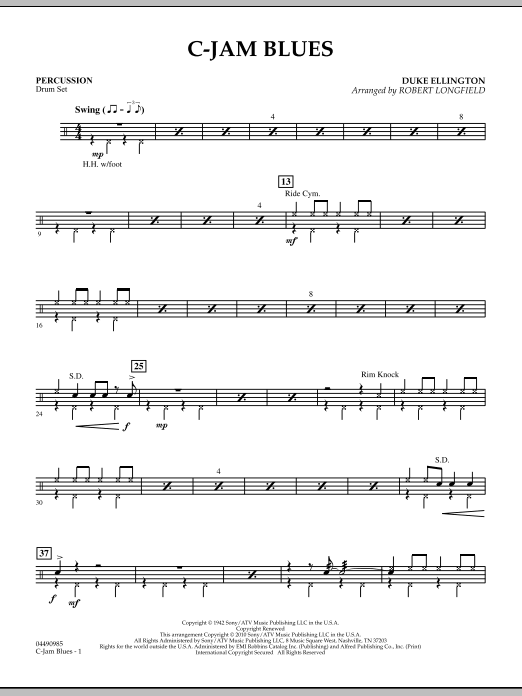 C-Jam Blues - Percussion (Orchestra) von Robert Longfield
