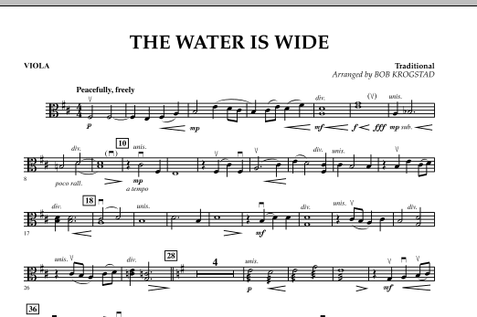 The Water Is Wide - Viola (Orchestra) von Bob Krogstad