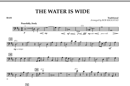 The Water Is Wide - Bass (Orchestra) von Bob Krogstad