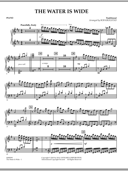 The Water Is Wide - Piano (Orchestra) von Bob Krogstad