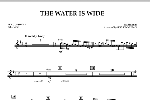 The Water Is Wide - Percussion 2 (Orchestra) von Bob Krogstad