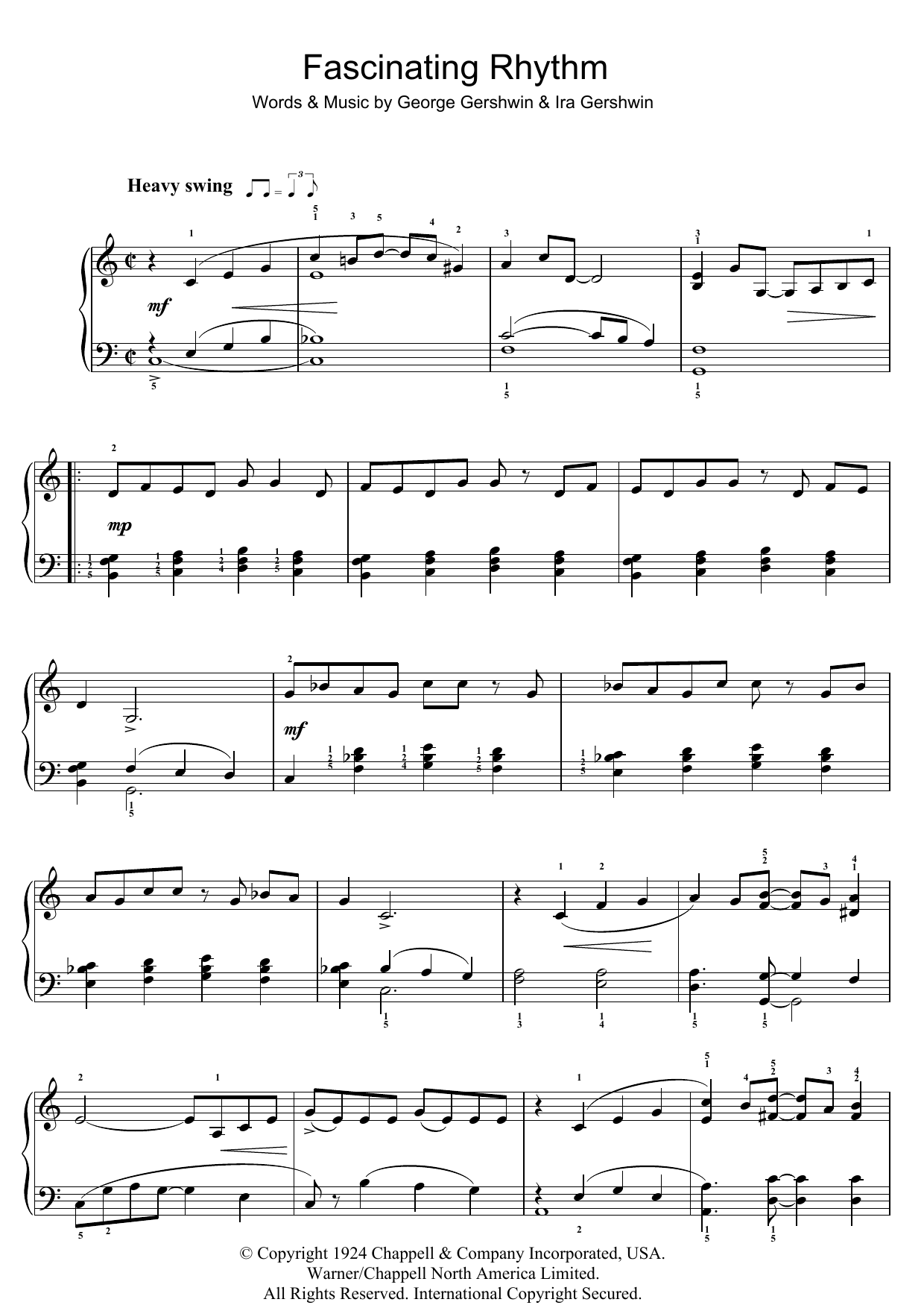 Fascinating Rhythm (Easy Piano) von George Gershwin