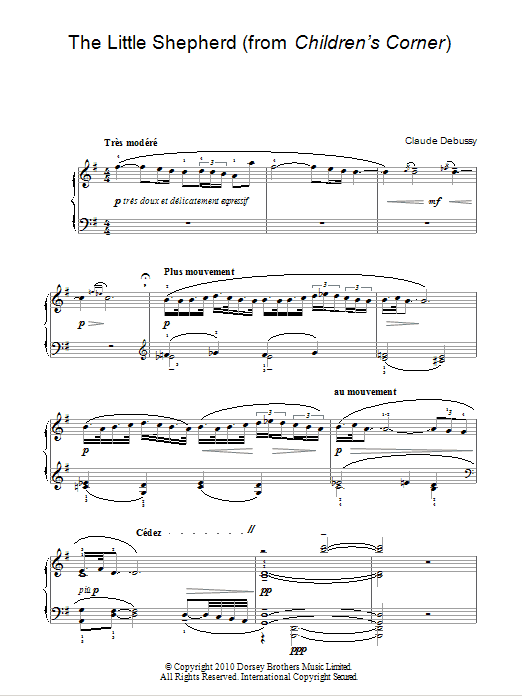 The Little Shepherd (from Children's Corner) (Easy Piano) von Claude Debussy