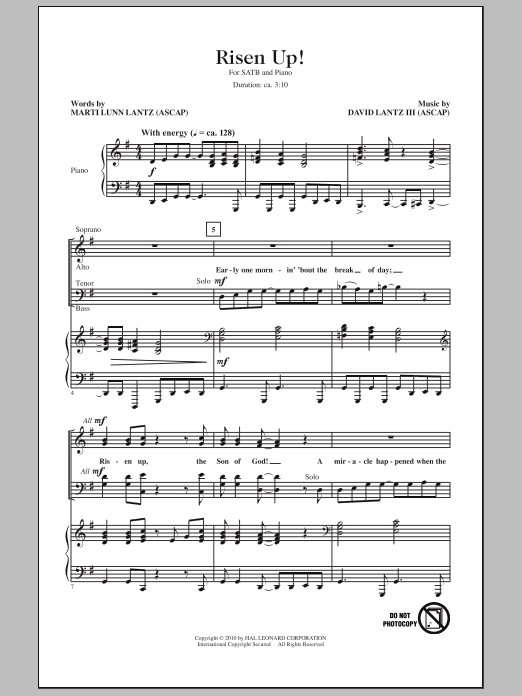 Risen Up! (SATB Choir) von David Lantz III