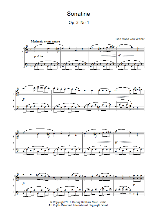 Sonatine, Op. 3, No. 1 (Piano Solo) von Carl Maria von Weber