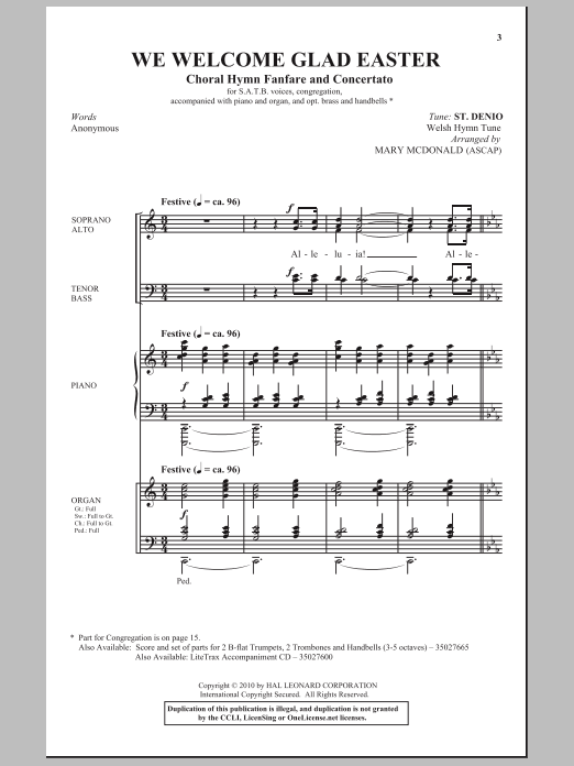 We Welcome Glad Easter (SATB Choir) von Mary McDonald