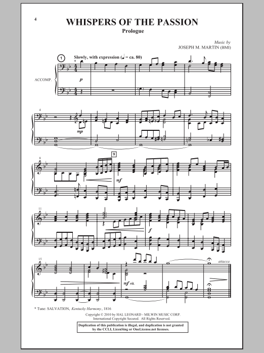 Whispers Of The Passion (SATB Choir) von Joseph M. Martin