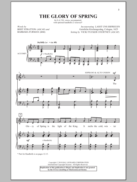 The Glory Of Spring (SATB Choir) von Vicki Tucker Courtney